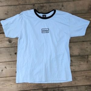 👁 OBEY LIGHT BLUE SHIRT